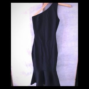 Black one shoulder dress